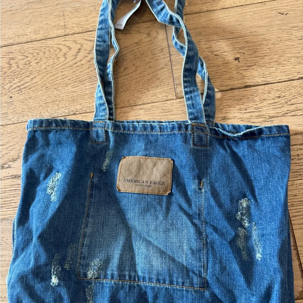 American Eagle‎ Blue Denim Tote Bag NWT (3793)